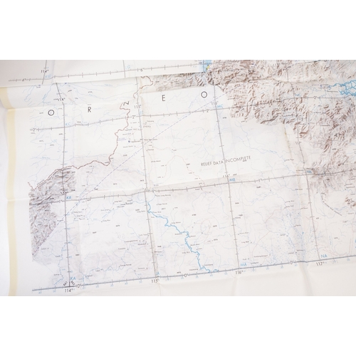 202 - A Royal Air Force / RAF silk escape map covering Indonesia, Malaysia, Brunei, South China Sea Island... 