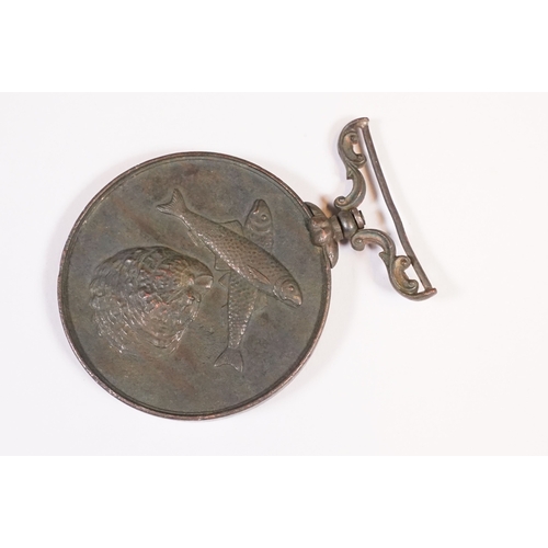 206 - WWI Mercantile Marine Medal awarded to Arthur Brunker, together with an unidentified Victorian bronz... 