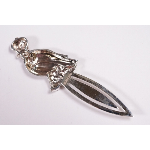 258 - Large silver bookmark.
