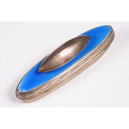 276 - An Art Deco fully hallmarked sterling silver and blue guilloche enamel vanity set to include brush a... 