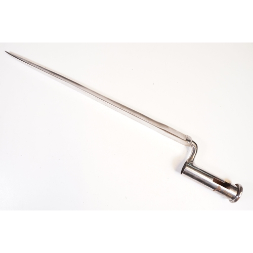 279 - A collection of knives and bayonets to include a French cruciform 1886 Label example.