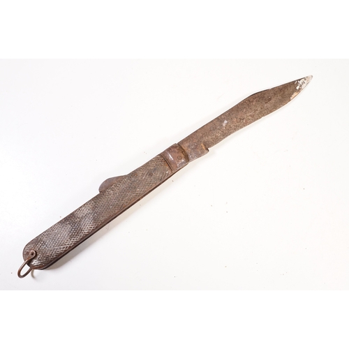 279 - A collection of knives and bayonets to include a French cruciform 1886 Label example.