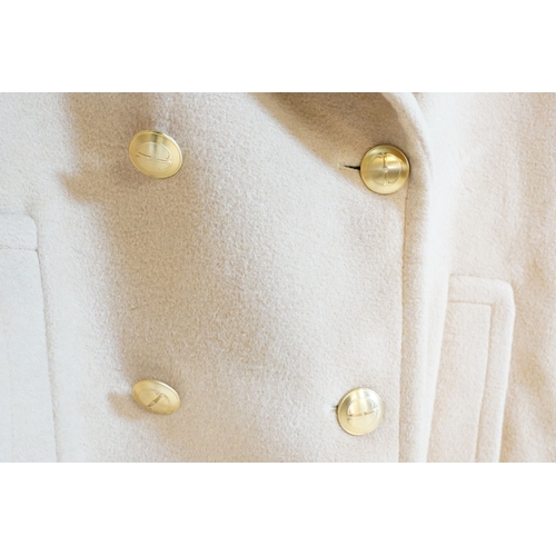 162 - Gucci double breasted button camel coat finished with Gucci logo lining and Gucci button to cuffs, A... 