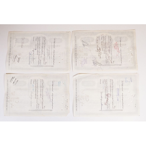 318 - A collection of twenty Century Ribbon Mills share certificates dating 1946 to 1951.