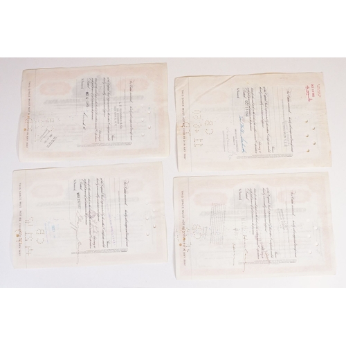 318 - A collection of twenty Century Ribbon Mills share certificates dating 1946 to 1951.