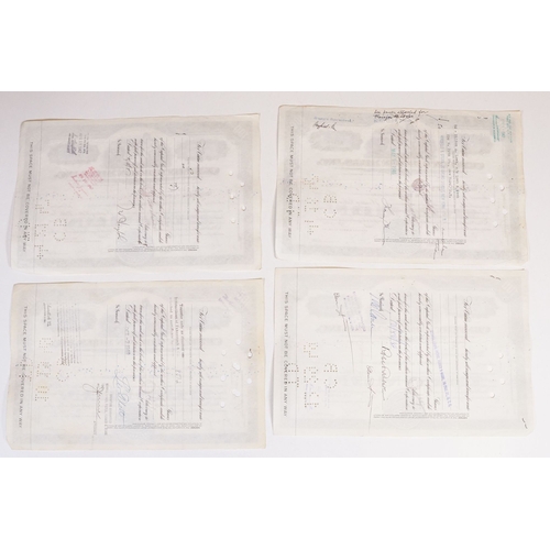 318 - A collection of twenty Century Ribbon Mills share certificates dating 1946 to 1951.