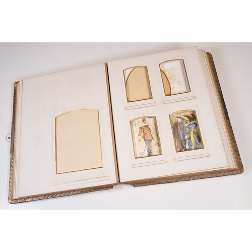 418 - A large collection of Carte De Viste / CDV calling card photographs contained within four fitted alb... 