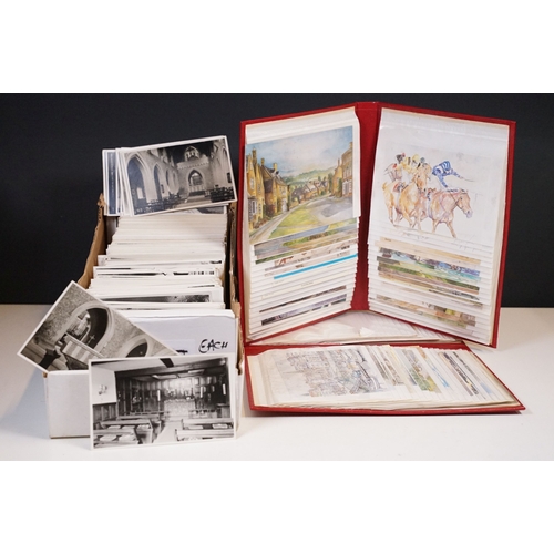 419 - A large collection of judges postcards together with a selection of art cards within two albums.