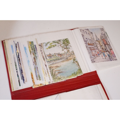 419 - A large collection of judges postcards together with a selection of art cards within two albums.