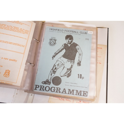 423 - Football Programmes - Collection of Non League programmes from the 1950s onwards to include Holyhead... 
