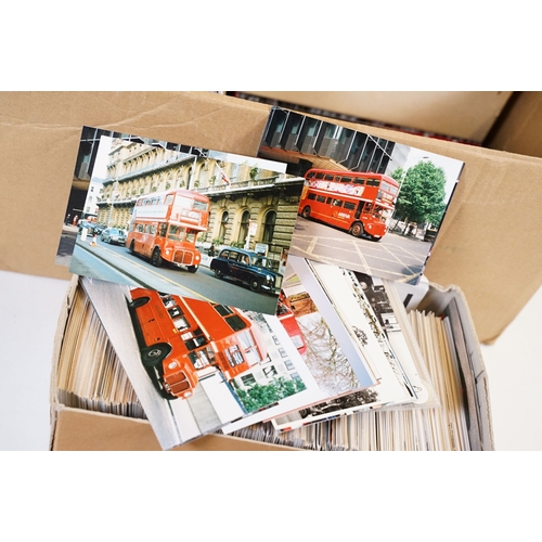 A very large collection of photographic images of buses.
