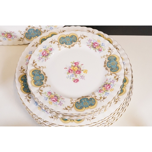 69 - Royal Albert 'Berkeley' part dinner service set to include six dinner plates, six dessert plates, si... 