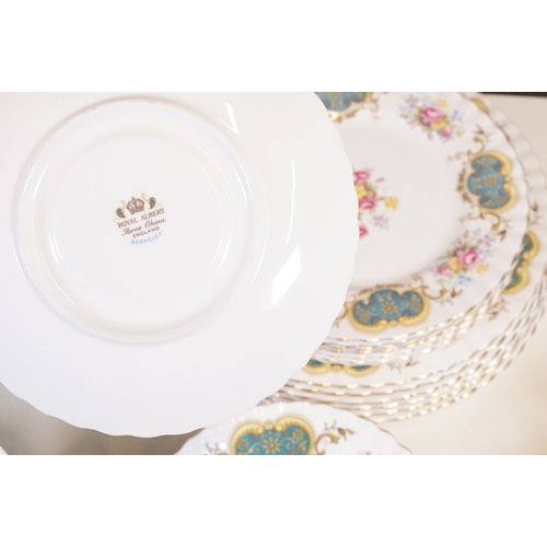 69 - Royal Albert 'Berkeley' part dinner service set to include six dinner plates, six dessert plates, si... 