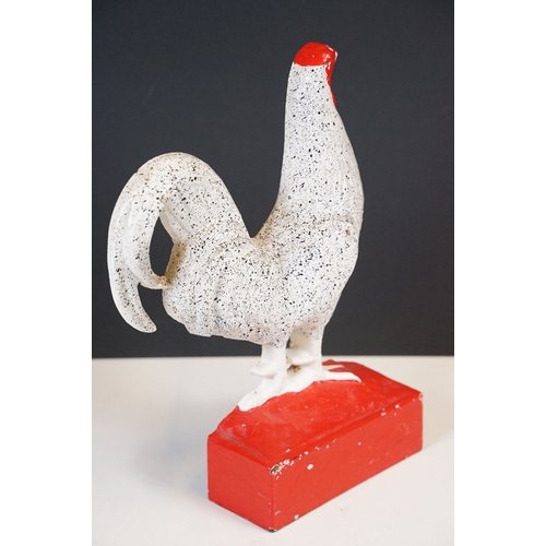 151 - 20th century cast iron door stop in the form of a cockerel, 31.5cm high