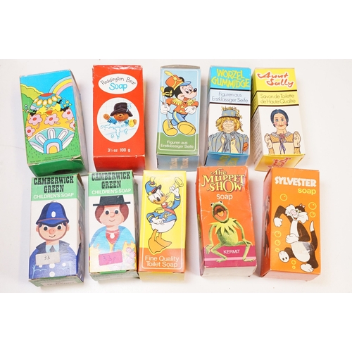 398 - A large collection of 1970's / 1980's novelty soaps within original boxes together with a small coll... 