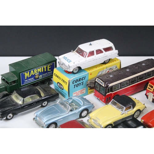 1407 - 28 Diecast models from the mid 20th C diecast models to include 3 x Corgi Austin A60 Driving School,... 