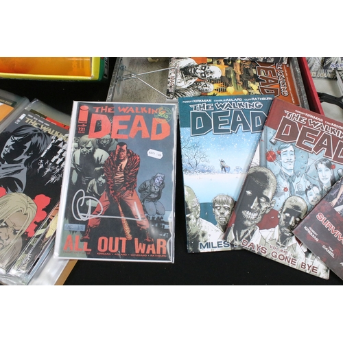 378 - Comics - Around 80 The Walking Dead related comics and graphic novel books including Image examples ... 