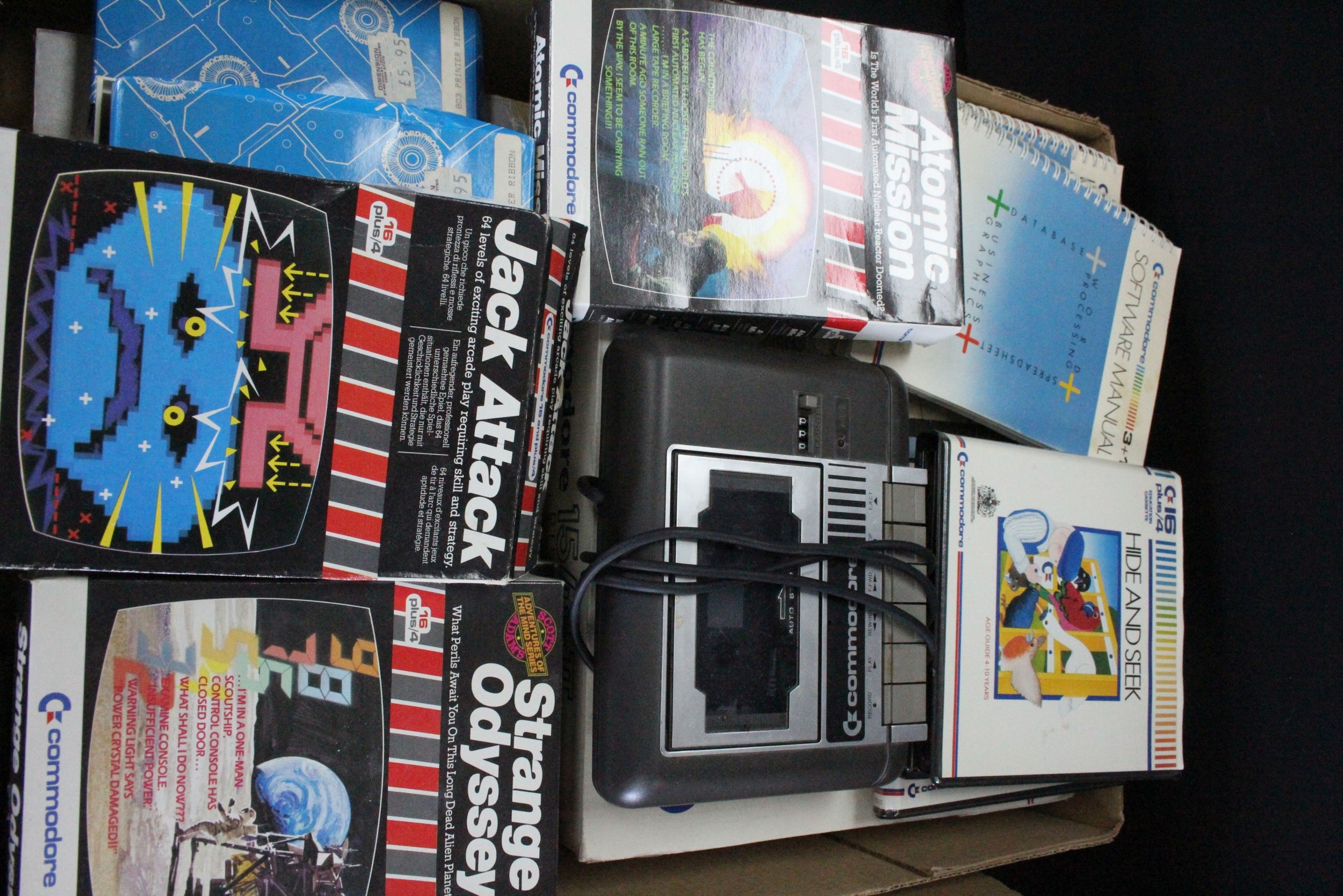 Retro Gaming - Collection of Commodore computer system items and games ...