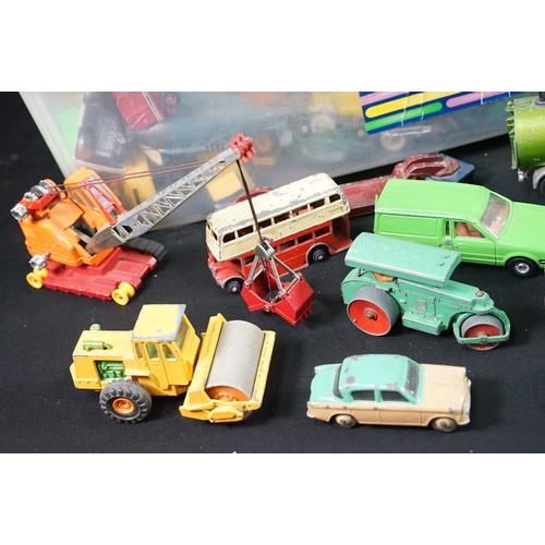 1393 - Large collection of Mid 20th C onwards playworn diecast models to include Corgi, Dinky and Matchbox ... 