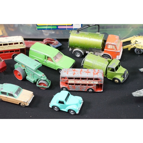 1393 - Large collection of Mid 20th C onwards playworn diecast models to include Corgi, Dinky and Matchbox ... 