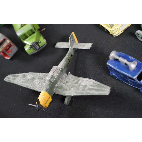 1393 - Large collection of Mid 20th C onwards playworn diecast models to include Corgi, Dinky and Matchbox ... 