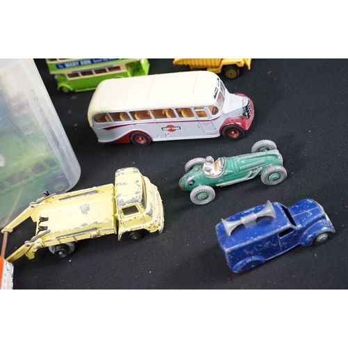 1393 - Large collection of Mid 20th C onwards playworn diecast models to include Corgi, Dinky and Matchbox ... 
