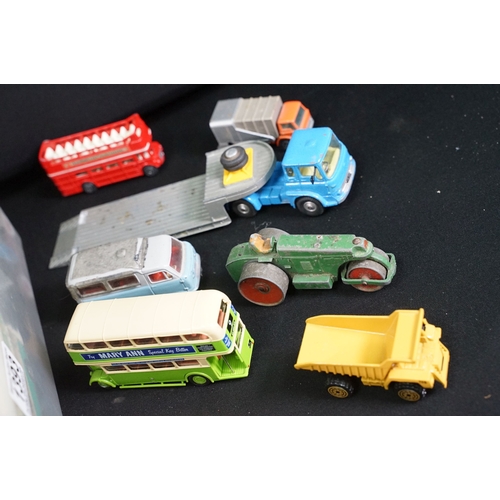 1393 - Large collection of Mid 20th C onwards playworn diecast models to include Corgi, Dinky and Matchbox ... 