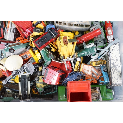 1393 - Large collection of Mid 20th C onwards playworn diecast models to include Corgi, Dinky and Matchbox ... 