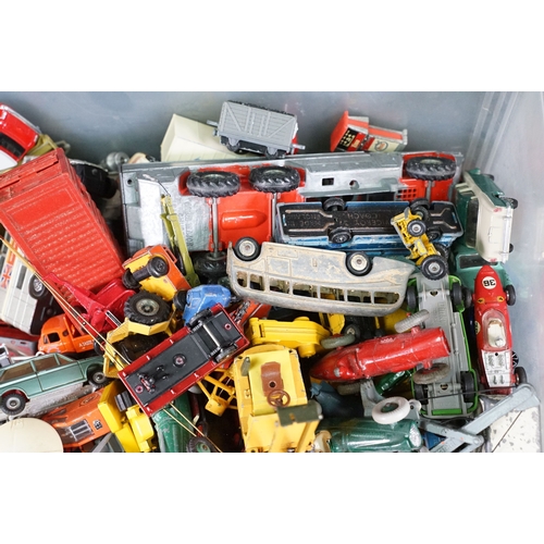 1393 - Large collection of Mid 20th C onwards playworn diecast models to include Corgi, Dinky and Matchbox ... 