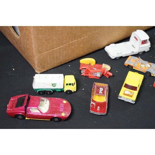 1396 - Around 100 Mid 20th C onwards playworn diecast models to include Corgi, Dinky, Mattel Hot Wheels and... 