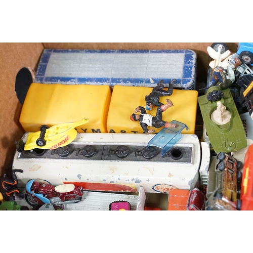 1396 - Around 100 Mid 20th C onwards playworn diecast models to include Corgi, Dinky, Mattel Hot Wheels and... 