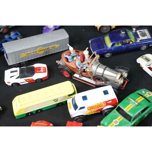 1397 - Around 65 mid 20th C play worn diecast models to include Corgi, Matchbox and Dinky featuring Corgi B... 