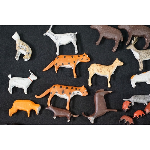 196 - Collection of around 125 x Early 20th Century onwards wooden Noah's Ark figures and animals includin... 