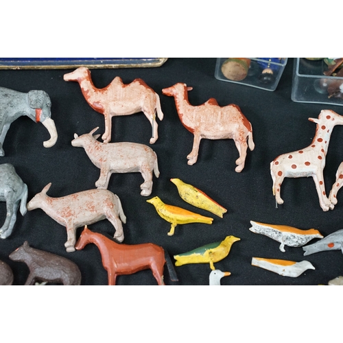 196 - Collection of around 125 x Early 20th Century onwards wooden Noah's Ark figures and animals includin... 
