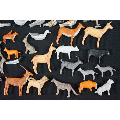 196 - Collection of around 125 x Early 20th Century onwards wooden Noah's Ark figures and animals includin... 
