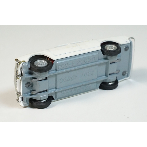 1401 - Boxed Corgi 275 Rover 2000 TC 'Take off Wheels' and 'Golden Jacks' diecast model in white, diecast g... 