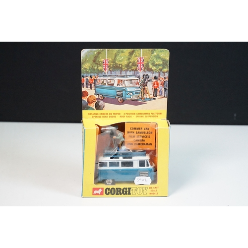 1402 - Boxed Corgi 479 Commer Mobile Camera Van diecast model with cameraman figure, diecast vg with minor ... 