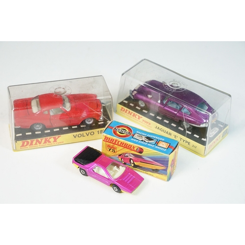1404 - Three cased / boxed diecast models to include 23x Dinky (131 Jaguar E Type 2+2 in purple and 116 Vol... 