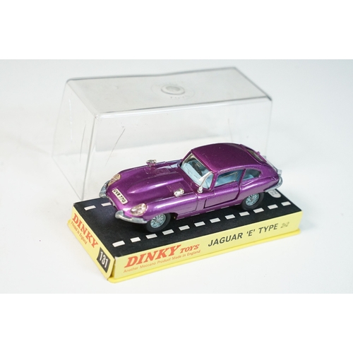 1404 - Three cased / boxed diecast models to include 23x Dinky (131 Jaguar E Type 2+2 in purple and 116 Vol... 