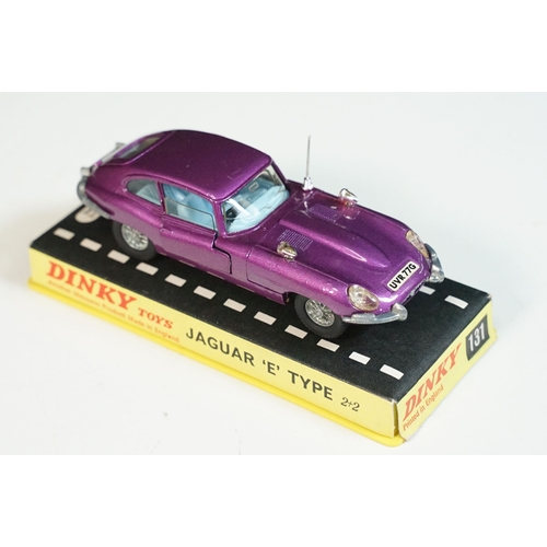 1404 - Three cased / boxed diecast models to include 23x Dinky (131 Jaguar E Type 2+2 in purple and 116 Vol... 