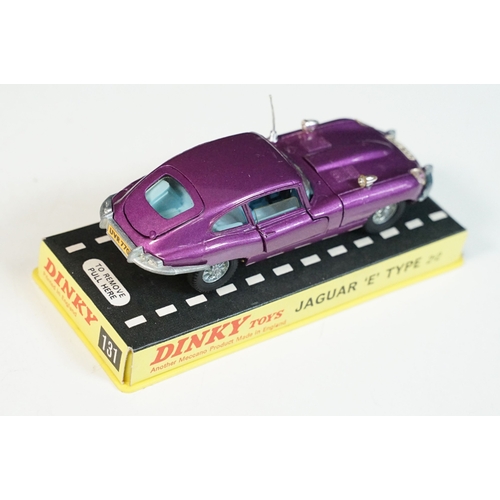 1404 - Three cased / boxed diecast models to include 23x Dinky (131 Jaguar E Type 2+2 in purple and 116 Vol... 