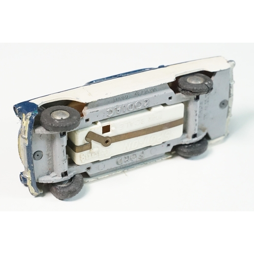 1408 - Five play worn Triang Spot On diecast models to include Zodiac, Morris Mini Van, LWB and Rover, Aust... 