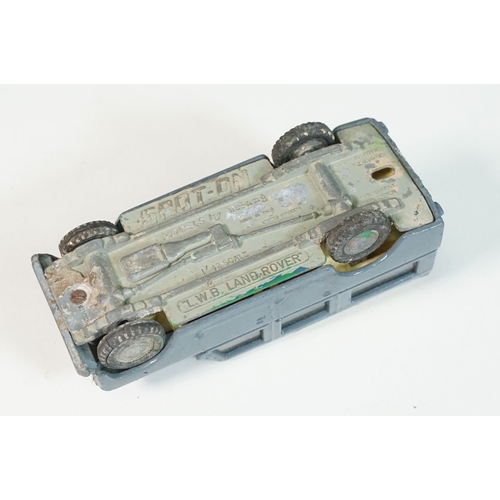 1408 - Five play worn Triang Spot On diecast models to include Zodiac, Morris Mini Van, LWB and Rover, Aust... 