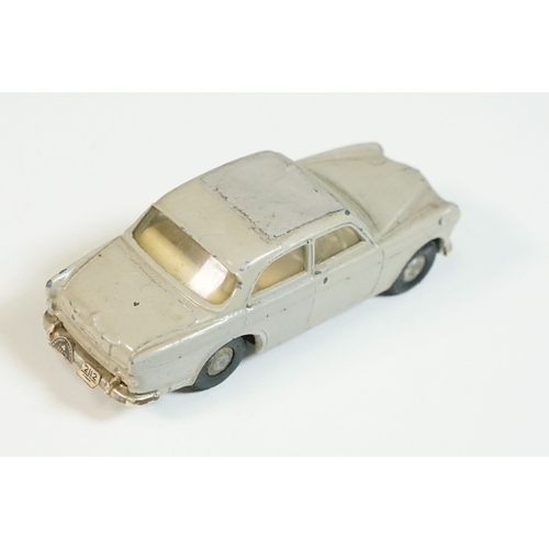 1408 - Five play worn Triang Spot On diecast models to include Zodiac, Morris Mini Van, LWB and Rover, Aust... 