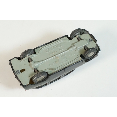 1408 - Five play worn Triang Spot On diecast models to include Zodiac, Morris Mini Van, LWB and Rover, Aust... 