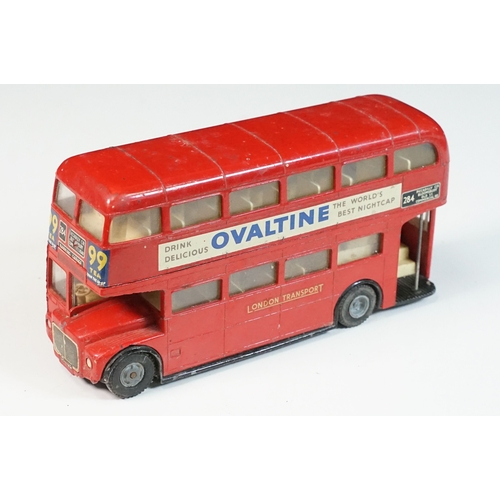 1409 - Triang Spot On 145 LT Routemaster Bus diecast model, showing play wear