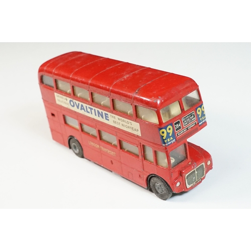 1409 - Triang Spot On 145 LT Routemaster Bus diecast model, showing play wear
