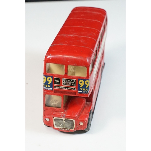 1409 - Triang Spot On 145 LT Routemaster Bus diecast model, showing play wear
