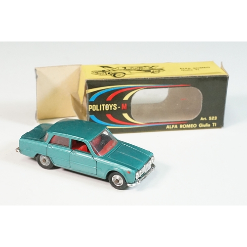 1410 - Two Politoys diecast models to include 523 Alfa Romeo Giulia TI and 512 Fiat 500 Giardinetta, diecas... 