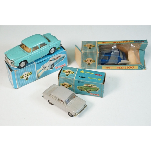 1412 - Three boxed Triang Spot On diecast models to include 193 NSU Prinz 4 (very loose chassis from body),... 